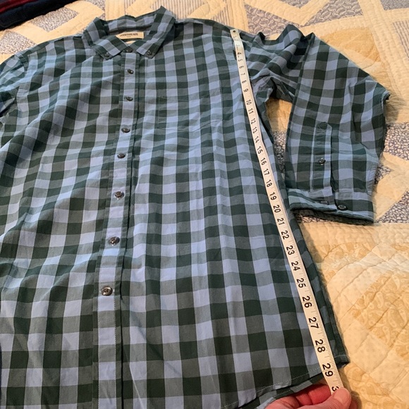 Men’s Brand New Goodthreads Poplin Button-down Shirt Size MT Slim in Blue Check. - Picture 6 of 10